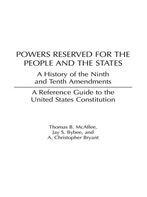 cover image of Powers Reserved for the People and the States